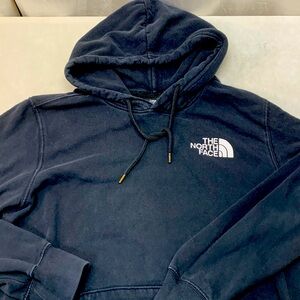 North face logo graphic throwback black hoodie men’s medium never stop exploring